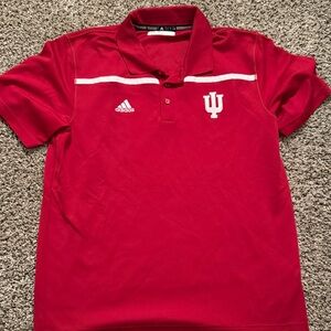 Adidas Red Polo Shirt with White Accents